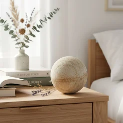 Décoration À Poser*alinea Boule déco en grès D15cm - Beige