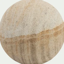 Décoration À Poser*alinea Boule déco en grès D15cm - Beige