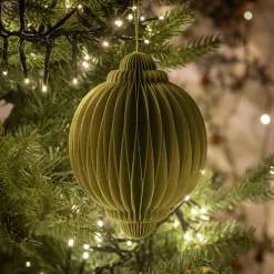 Boule De Noël*alinea Boule de Noël en papier D6cm - Vert