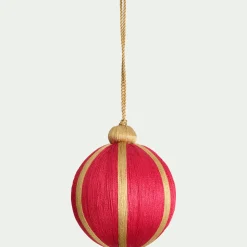 Boule De Noël*alinea Boule de Noël en tissu D8cm - Rouge