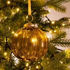 Boule De Noël*alinea Boule de Noël en verre D9cm - Orange