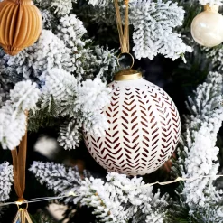 Boule De Noël*alinea Boule de Noël en verre D10cm - Blanc