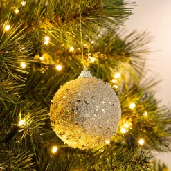 Boule De Noël*alinea Boule de Noël perlée D8cm - Doré