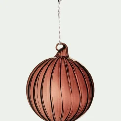 Boule De Noël*alinea Boule de Noël twistée en verre D8cm - Marron