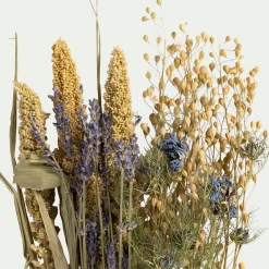 Fleurs Séchées*alinea Bouquet de fleurs séchés H35cm - Bleu