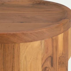 Table De Chevet|Bout De Canapé*alinea bout de canapé en acacia D35xH45cm - Naturel