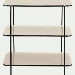 Table De Chevet|Bout De Canapé*alinea Bout de canapé en acier L30xH55cm - écru Blanc