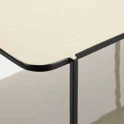 Table De Chevet|Bout De Canapé*alinea Bout de canapé en acier L30xH55cm - écru Blanc