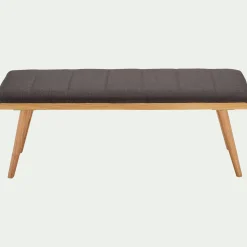 Tiroir Et Bout De Lit|Meuble D'Entrée*alinea Bout de lit en tissu et pin L116xl40xH43cm - anthracite Gris