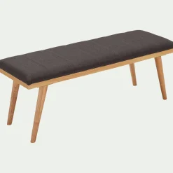 Tiroir Et Bout De Lit|Meuble D'Entrée*alinea Bout de lit en tissu et pin L116xl40xH43cm - anthracite Gris