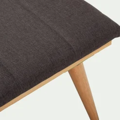 Tiroir Et Bout De Lit|Meuble D'Entrée*alinea Bout de lit en tissu et pin L116xl40xH43cm - anthracite Gris