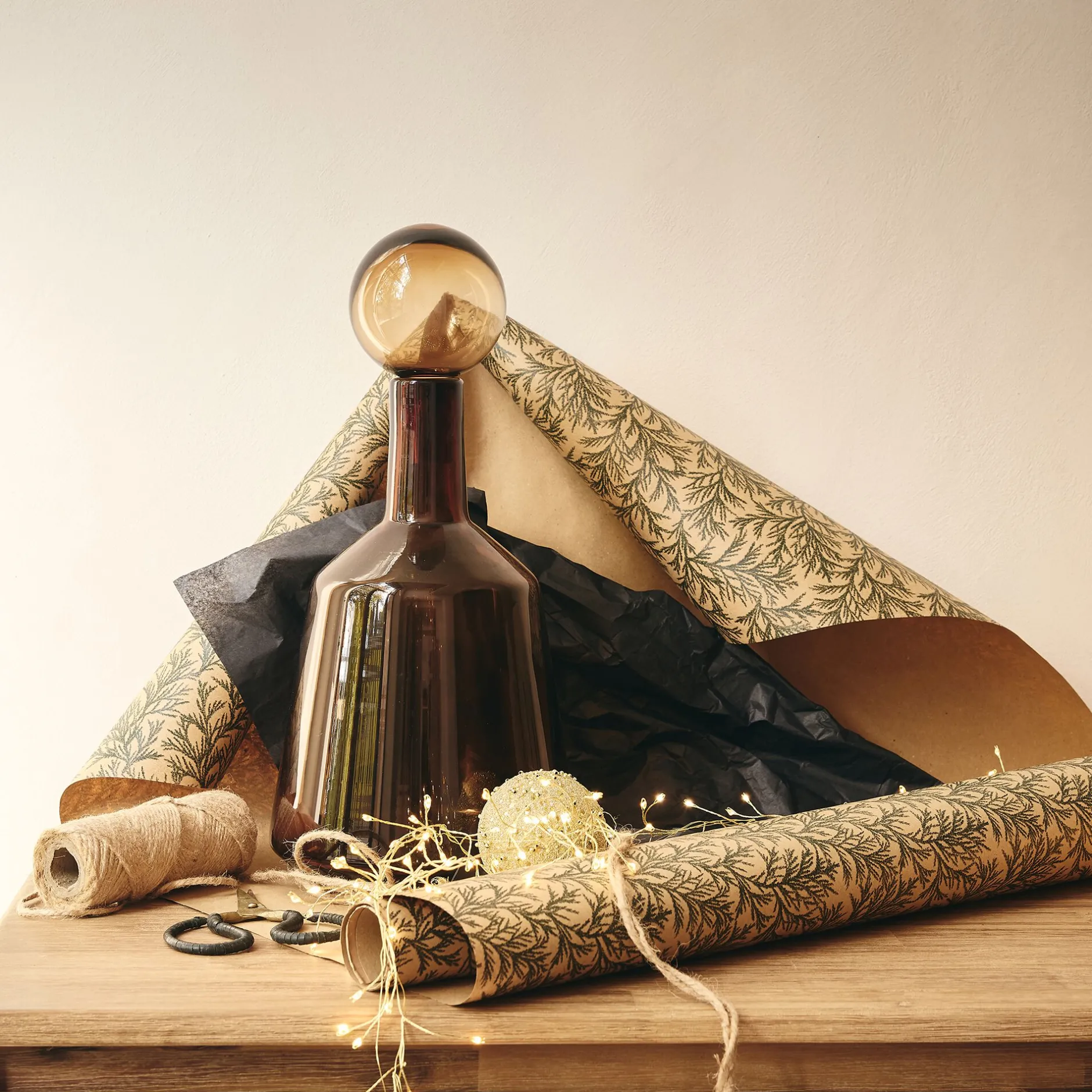 Décoration À Poser*alinea Bouteille déco en verre H41cm - brun rustrel Marron