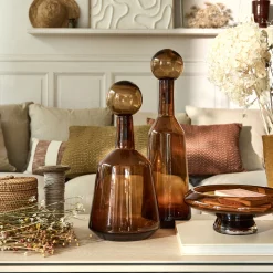 Décoration À Poser*alinea Bouteille déco en verre H41cm - brun rustrel Marron