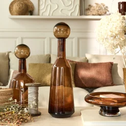 Décoration À Poser*alinea Bouteille déco en verre H52,5cm - brun rustrel Marron