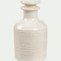 Décoration À Poser*alinea Bouteille décorative en grès H11cm - Blanc