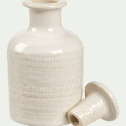 Décoration À Poser*alinea Bouteille décorative en grès H11cm - Blanc