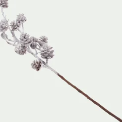 Plante Artificielle|Vase Et Branchage De Noël*alinea Branchage de Noël artificiel de pommes de pin enneigées 58cm - Blanc