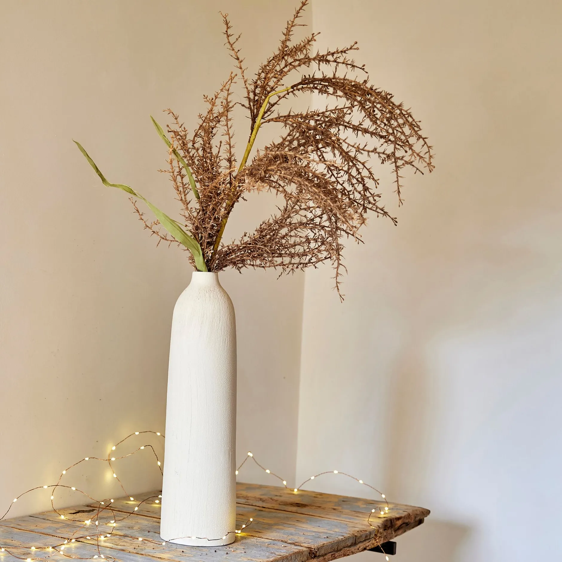 Plante Artificielle|Décoration De La Table De Noël*alinea Branchage de Noël artificiel de pampa H114cm - Rose