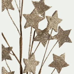 Vase Et Branchage De Noël*alinea Branchage de Noël artificiel étoilé H70cm - Doré