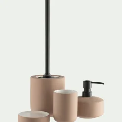 Accessoire Wc|Accessoire De Salle De Bain*alinea Brosse wc en grès - Rose
