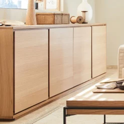 Buffet De Salle À Manger|Buffet*alinea Buffet bas en bois 4 portes - naturel Bois clair