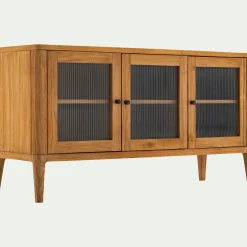 Buffet De Salle À Manger|Buffet*alinea Buffet bas en teck recyclé et portes vitrées - Bois clair