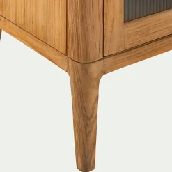 Buffet De Salle À Manger|Buffet*alinea Buffet bas en teck recyclé et portes vitrées - Bois clair