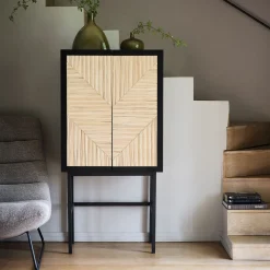 Buffet De Salle À Manger|Buffet*alinea Buffet haut 2 portes en bois - Noir