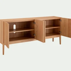 Buffet De Salle À Manger|Buffet*alinea Buffet naturel 4 portes en plaqué chêne - Bois clair