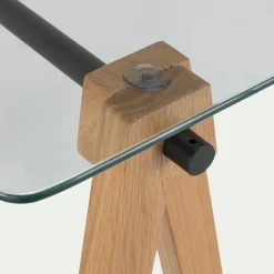 Bureau*alinea Bureau en bois et verre trempé - Transparent