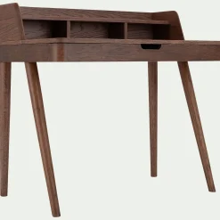 Bureau*alinea Bureau en chêne teinté avec plateau relevable - Bois foncé