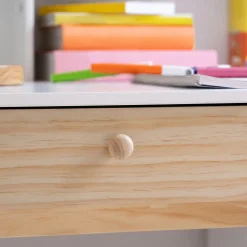 Bureau Enfant|Armoire Enfant*alinea Bureau enfant avec rangement en bois - Blanc