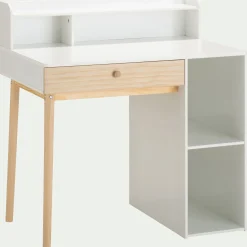 Bureau Enfant|Armoire Enfant*alinea Bureau enfant avec rangement en bois - Blanc