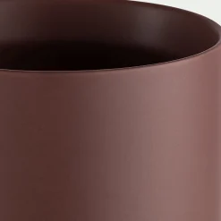Pot De Fleur*alinea Cache-pot en céramique - brun rhassoul D14xH11cm Marron