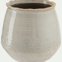 Pot De Fleur*alinea Cache-pot en céramique D14xH12,5cm - Beige