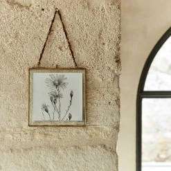 Cadre Photo*alinea Cadre carré en laiton 20x20cm - Doré