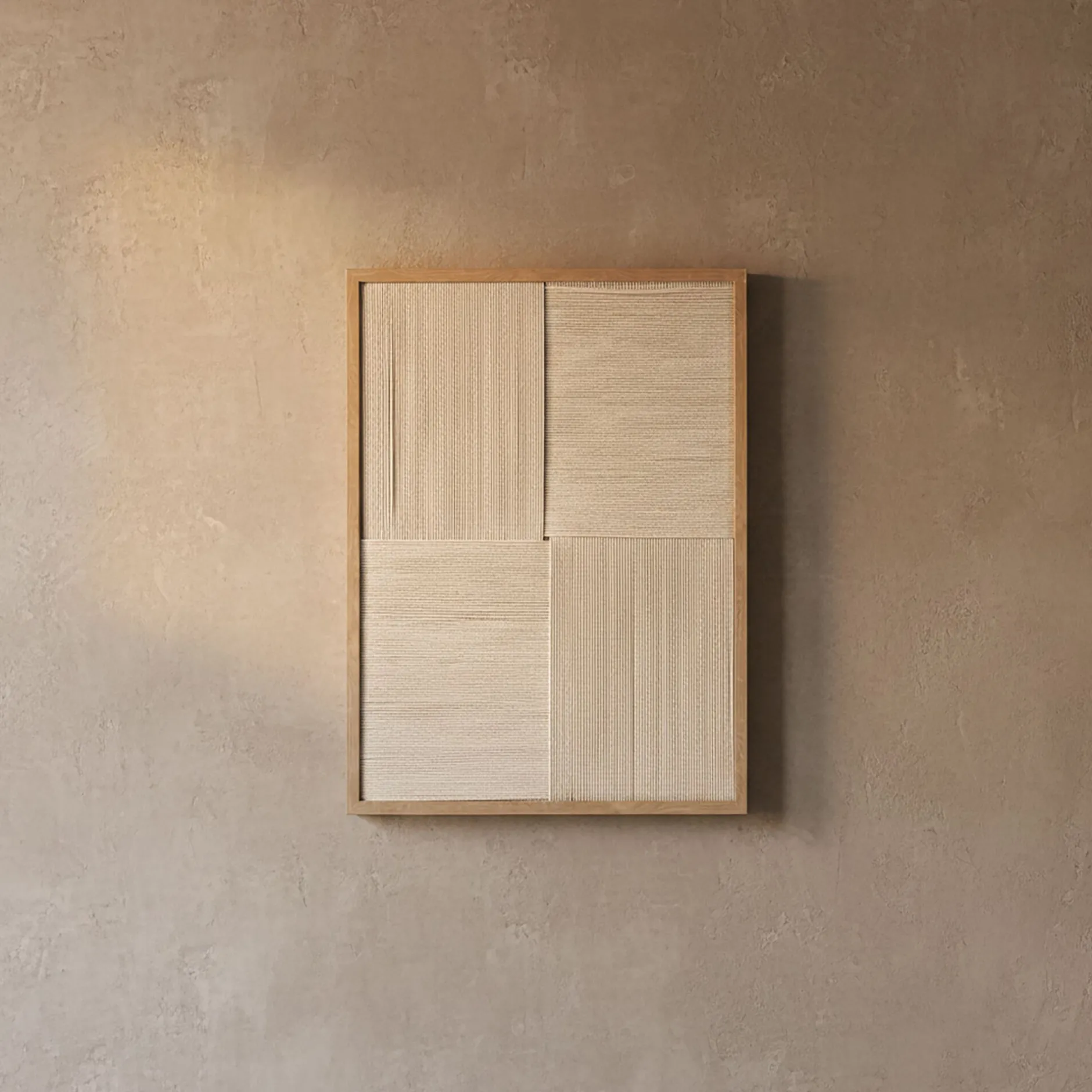 Toile, Tableau Et Affiche*alinea Cadre décoratif en corde tissée 45x60cm - Beige