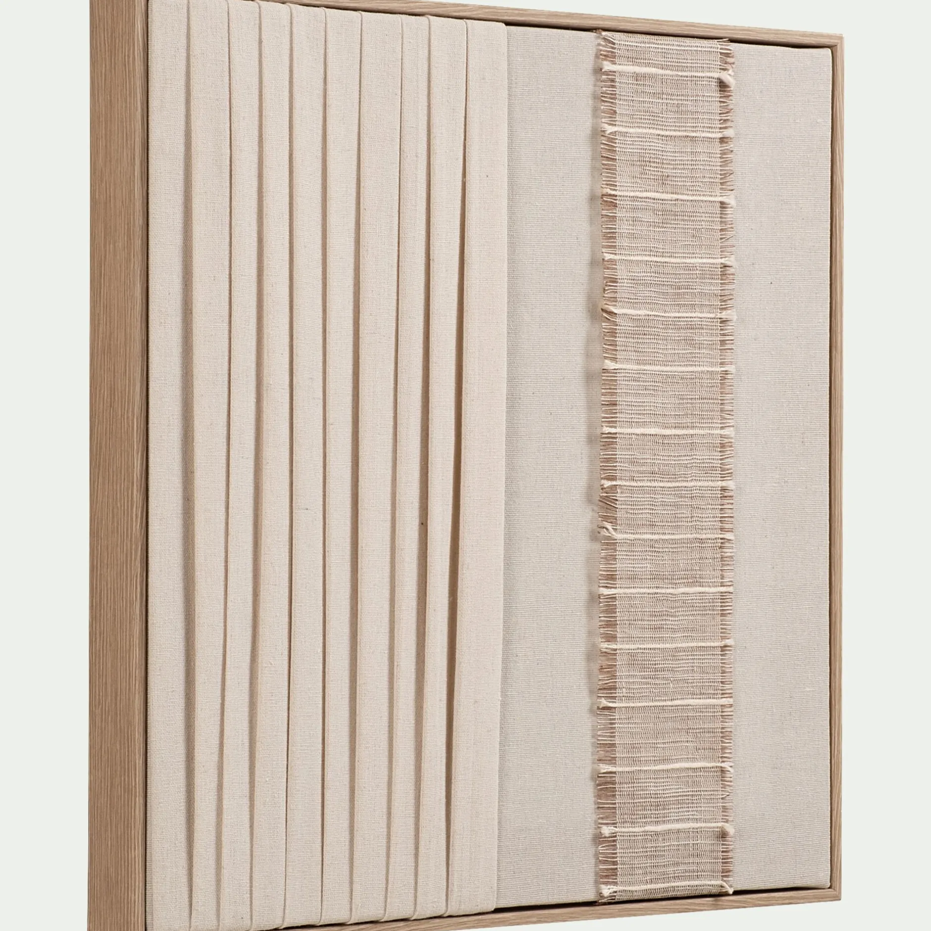 Toile, Tableau Et Affiche*alinea Cadre décoratif en lin texturé 40x40cm - Beige