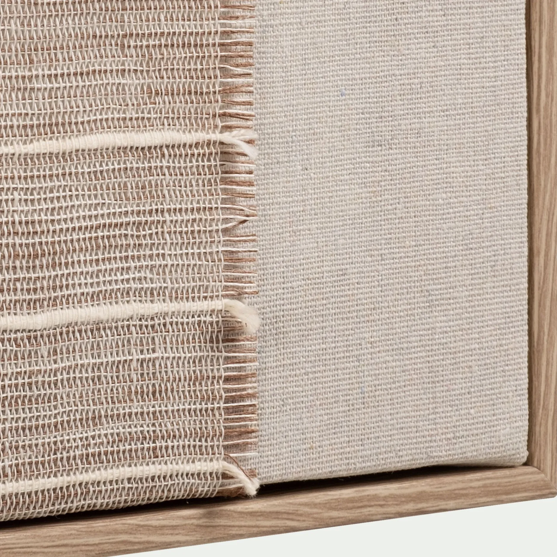 Toile, Tableau Et Affiche*alinea Cadre décoratif en lin texturé 40x40cm - Beige