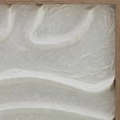 Toile, Tableau Et Affiche*alinea Cadre décoratif relief organique en papier de riz 60x80cm - Blanc