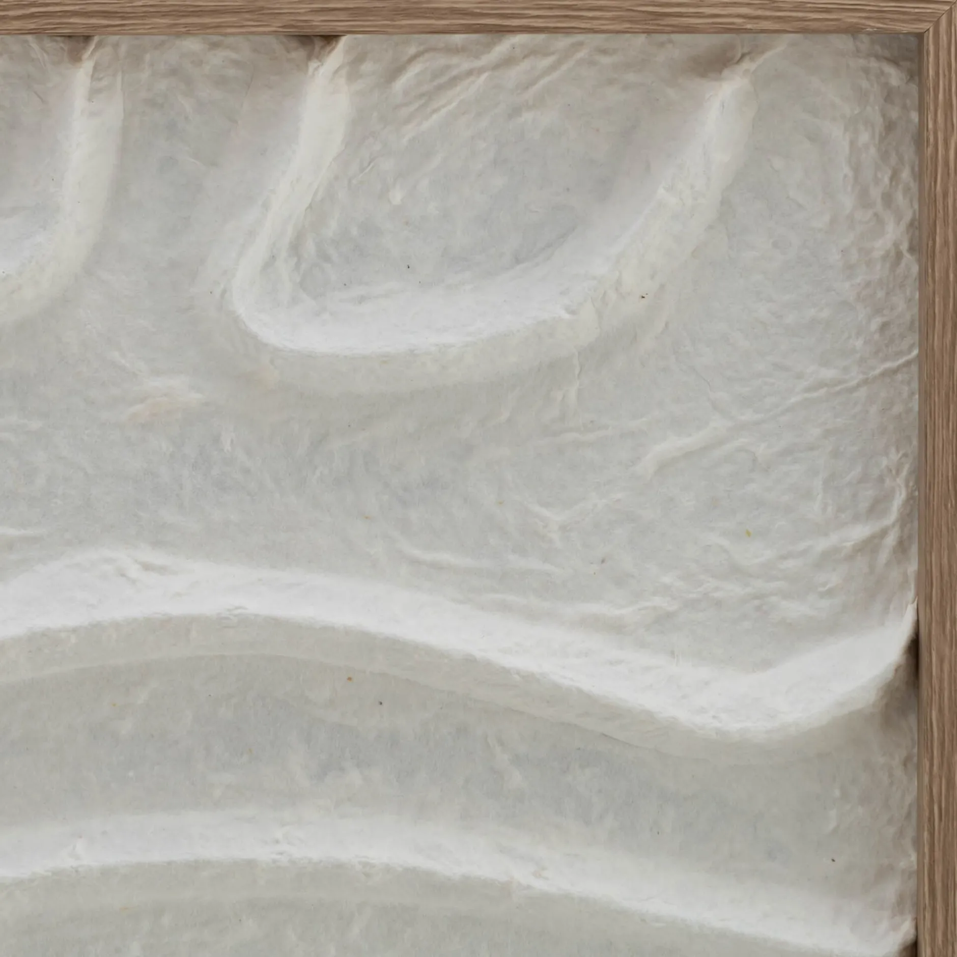 Toile, Tableau Et Affiche*alinea Cadre décoratif relief organique en papier de riz 60x80cm - Blanc