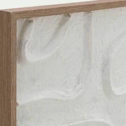 Toile, Tableau Et Affiche*alinea Cadre décoratif relief organique en papier de riz 60x80cm - Blanc
