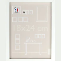 Cadre Photo*alinea Cadre photo en bois 18x24cm - Blanc