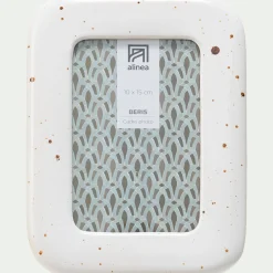 Cadre Photo*alinea Cadre photo en grès 16,5x22cm - Blanc