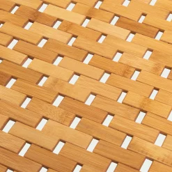 Tapis De Bain|Accessoire De Salle De Bain*alinea Caillebotis de douche en bambou 49,5x83cm - Naturel