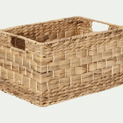 Accessoire De Salle De Bain|Panier*alinea Caisse de rangement en jacinthe d'eau H21xL35cm - Naturel