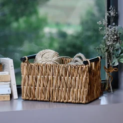 Accessoire De Salle De Bain|Panier*alinea Caisse en jonc de mer tressé H21xL36cm - Naturel