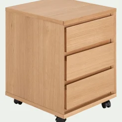 Bureau*alinea Caisson de bureau 3 tiroirs en bois - naturel Bois clair