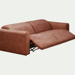 Canapé 3 Places|Canapé Relaxation*alinea Canapé 3 places 2 relax en tissu - brun rustrel Marron