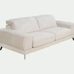 Canapé 4 Places*alinea Canapé 4 places avance recule en tissu doux - Beige